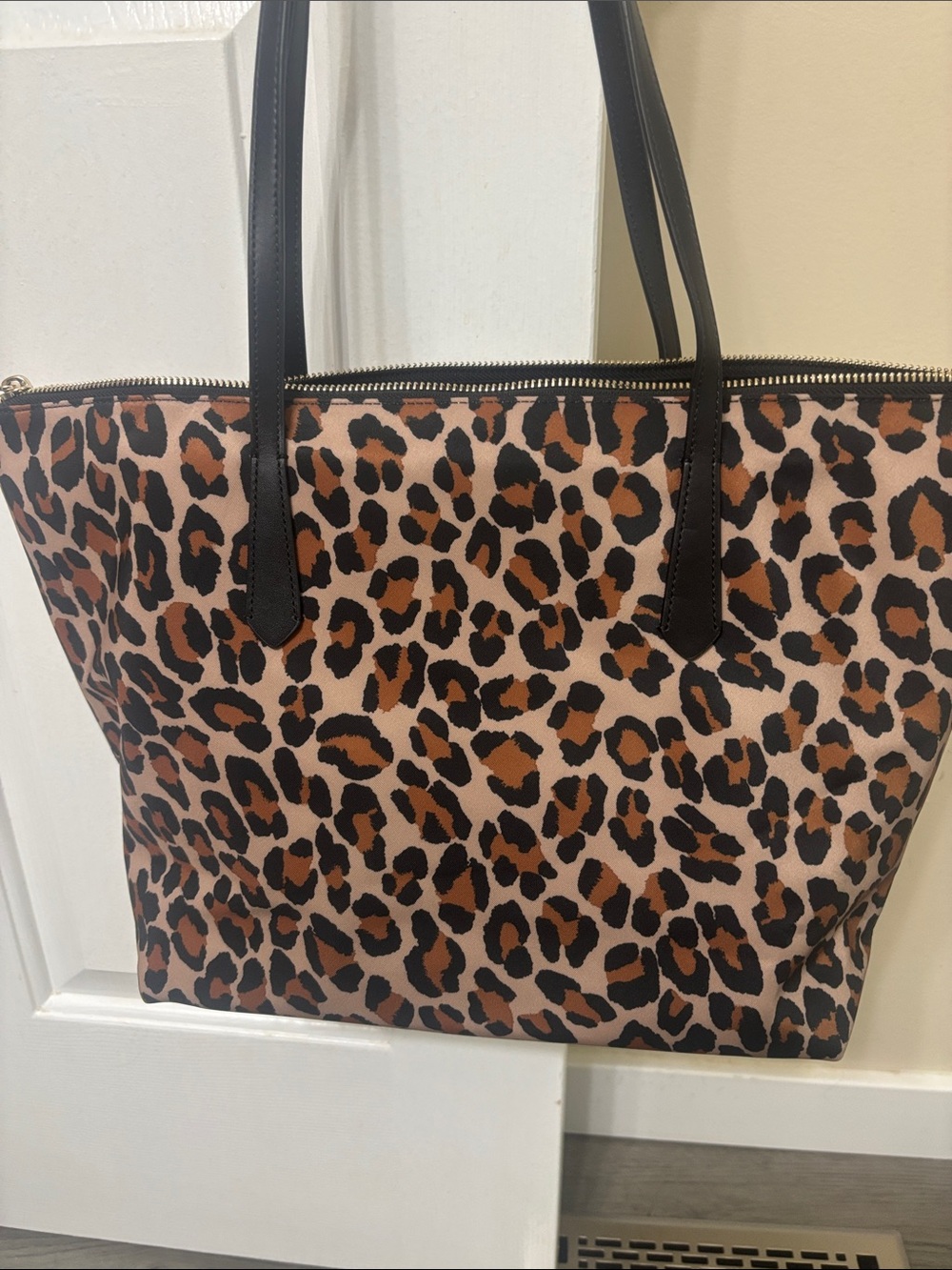 kate spade Leopard Print Tote Bag in Brown and Black nylon - Picture 5 of 6